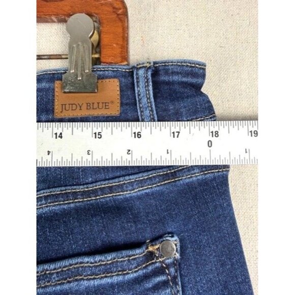 Judy Blue Women's Straight Fit Jeans 20W Dark Wash Stretch Denim Stylish - Picture 7 of 11